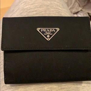 Black Prada nylon wallet